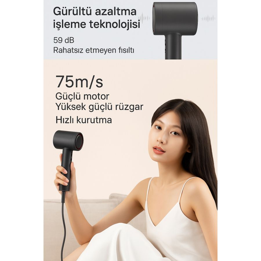 Saç Kurutma Makinesi | Negatif İyon Teknolojisi | 1600W | Geniş Başlık