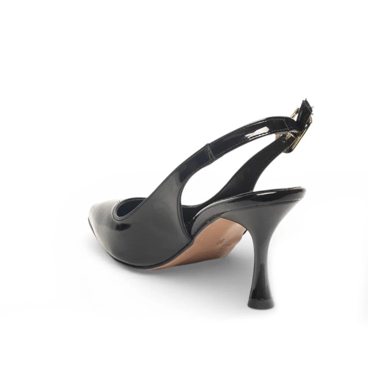 Zenne Stiletto 3002 Rugan Siyah Topuklu Ayakkabı