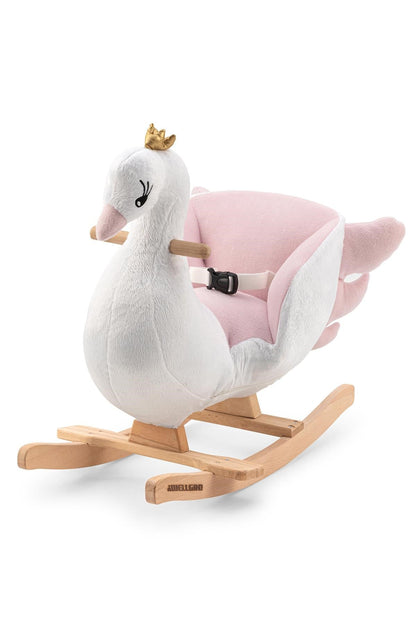 Wellgro Sallanan Ahşap Kuğu – 10-36 Ay, 40 kg, Doğal Ahşap & Pelüş