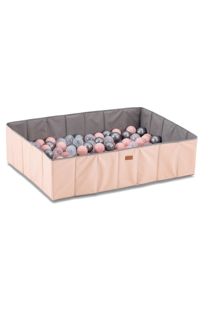 Wellgro Katlanır Dikdörtgen Top Havuzu – 150 Toplu | Pembe | Aktivite Havuzu