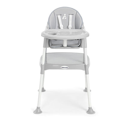 Wellgro Pretty 3 in 1 Mama Sandalyesi ve Çalışma Masası – Minderli, Metal Pimli, Gri
